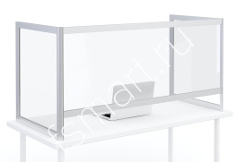 Защитный экран для офисного стола прозрачный П-образный размер XL