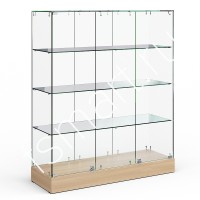Витрина стеклянная низкая для магазина