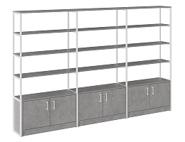 Стеллаж в стиле Лофт с накопителем